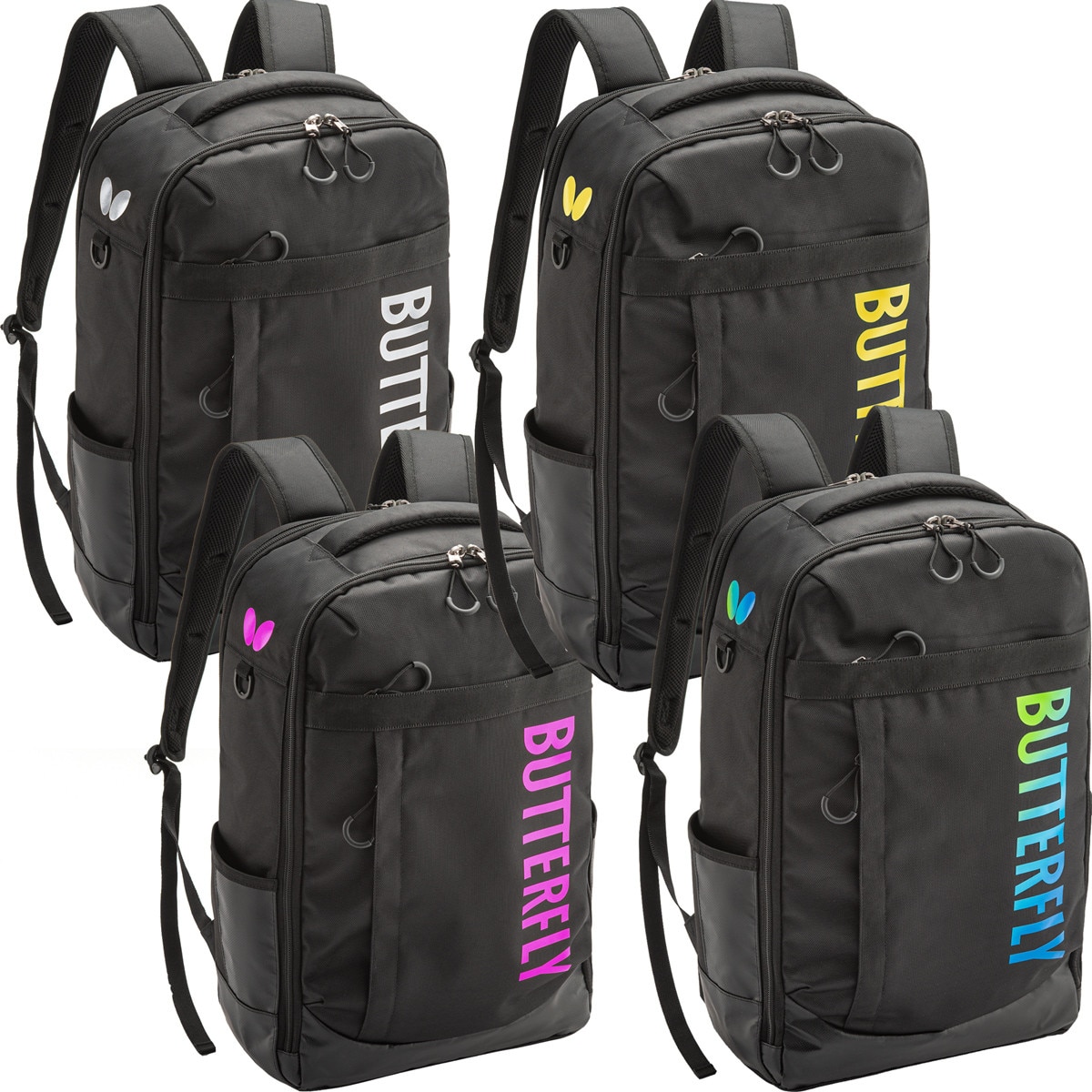 Butterfly Raffines Rucksack Bag: Blue, Gold, Rose, Silver